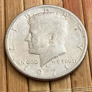 Vintage 1971D Kennedy Half Dollar Coin